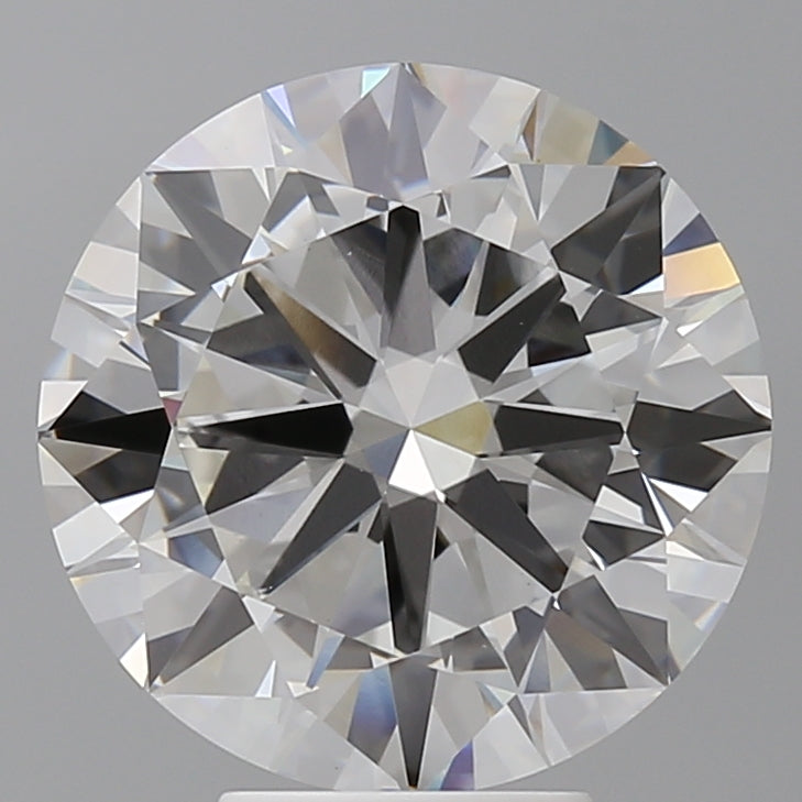 6.04 Carat Round Shaped, Excellent Cut, F Color, VVS2 Clarity, IGI Certified Lab Grown Diamond