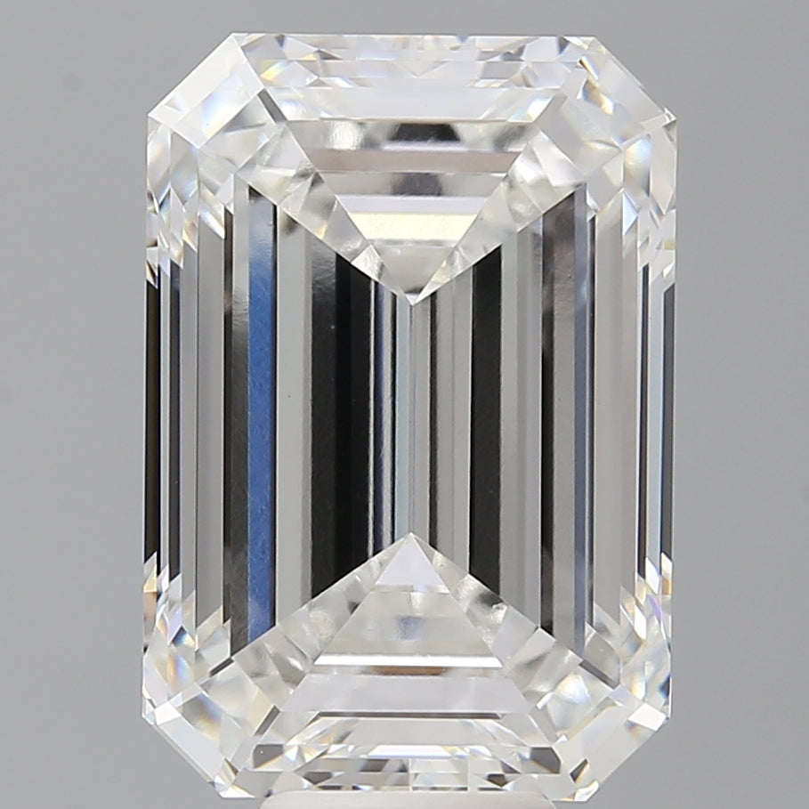 10.59 Carat Emerald Shaped, Ideal Cut, F Color, VVS2 Clarity, IGI Certified Lab Grown Diamond