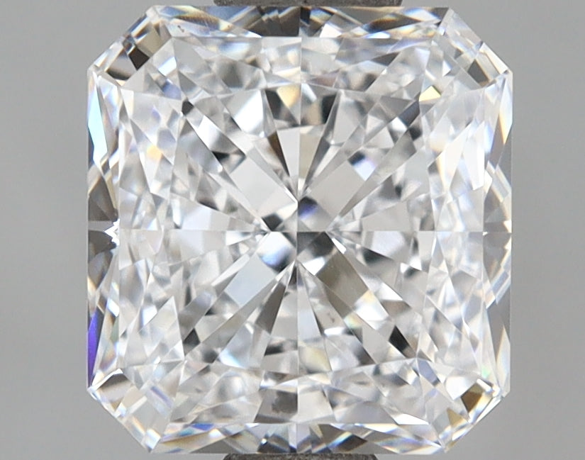 2.01 Carat Radiant Shaped, Excellent Cut, D Color, VVS1 Clarity, IGI Certified Lab Grown Diamond