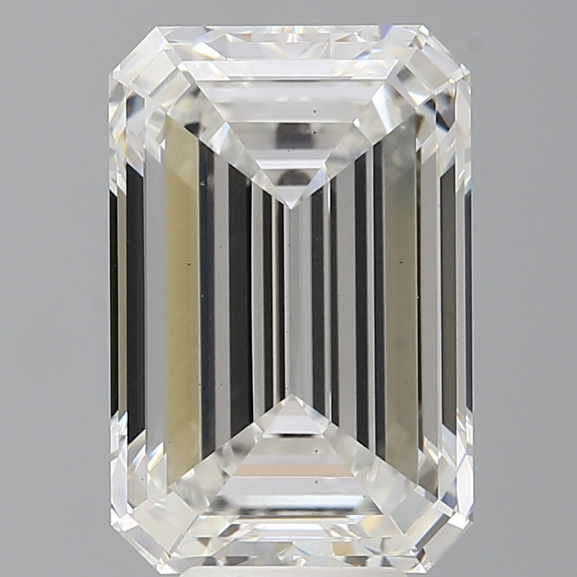 7.56 Carat Emerald Shaped, Ideal Cut, F Color, VS1 Clarity, IGI Certified Lab Grown Diamond