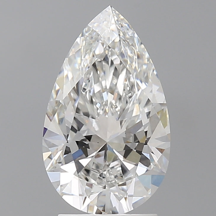 2.58 Carat Pear Shaped, Ideal Cut, E Color, VS1 Clarity, IGI Certified Lab Grown Diamond