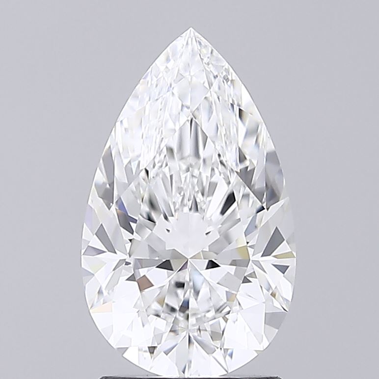 1.93 Carat Pear Shaped, Excellent Cut, E Color, IF Clarity, IGI Certified Lab Grown Diamond