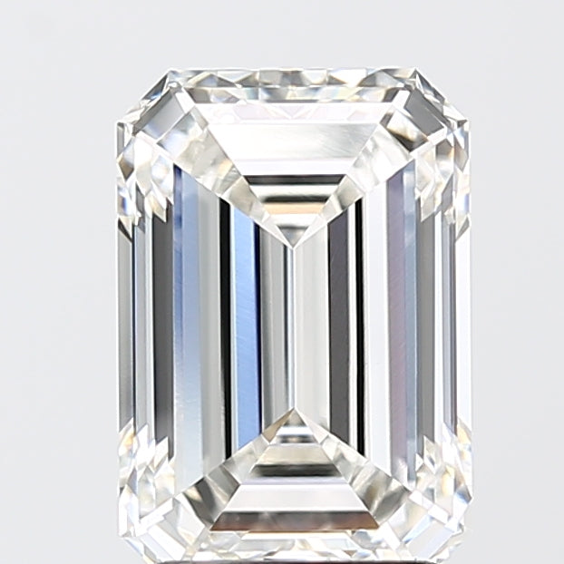 3.09 Carat Emerald Shaped, Excellent Cut, G Color, VVS2 Clarity, IGI Certified Lab Grown Diamond