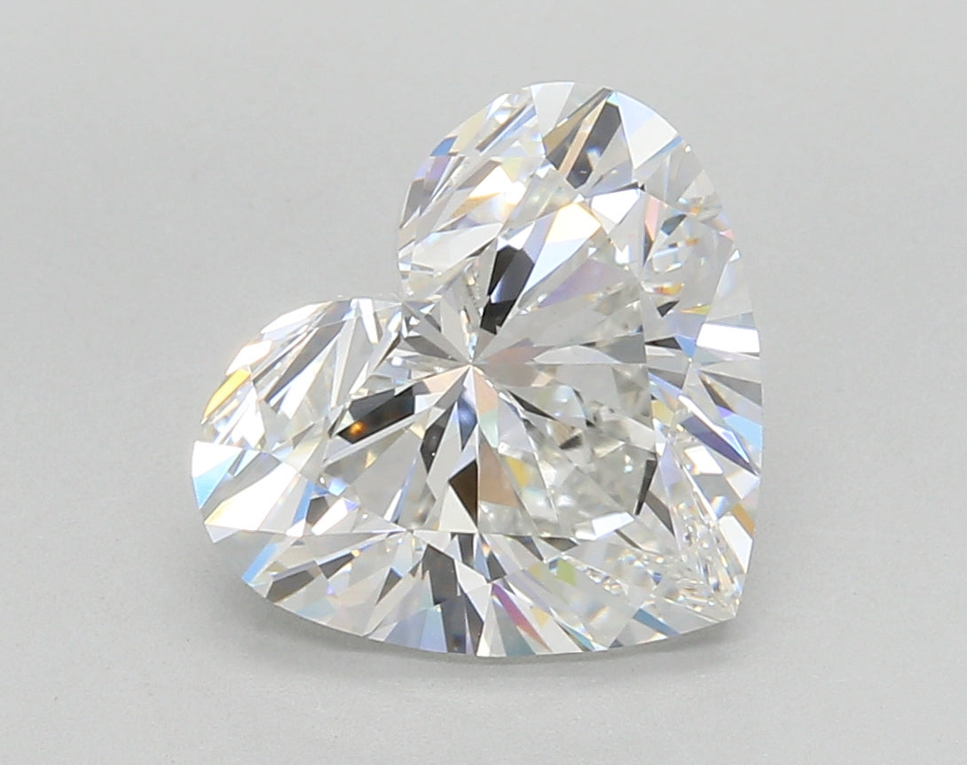 4.07 Carat Heart Shaped, Ideal Cut, E Color, VVS2 Clarity, IGI Certified Lab Grown Diamond