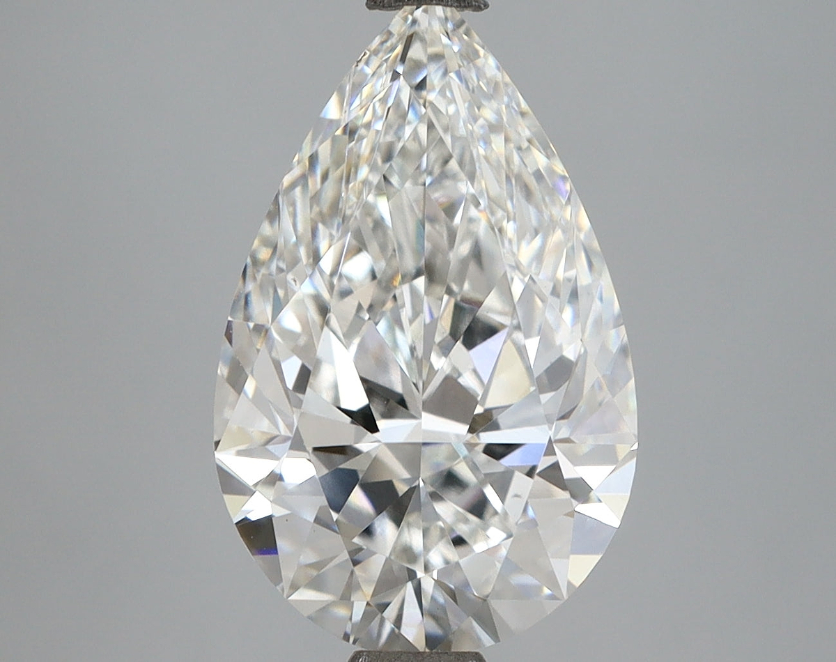 4.00 Carat Pear Shaped, Ideal Cut, F Color, VS1 Clarity, IGI Certified Lab Grown Diamond