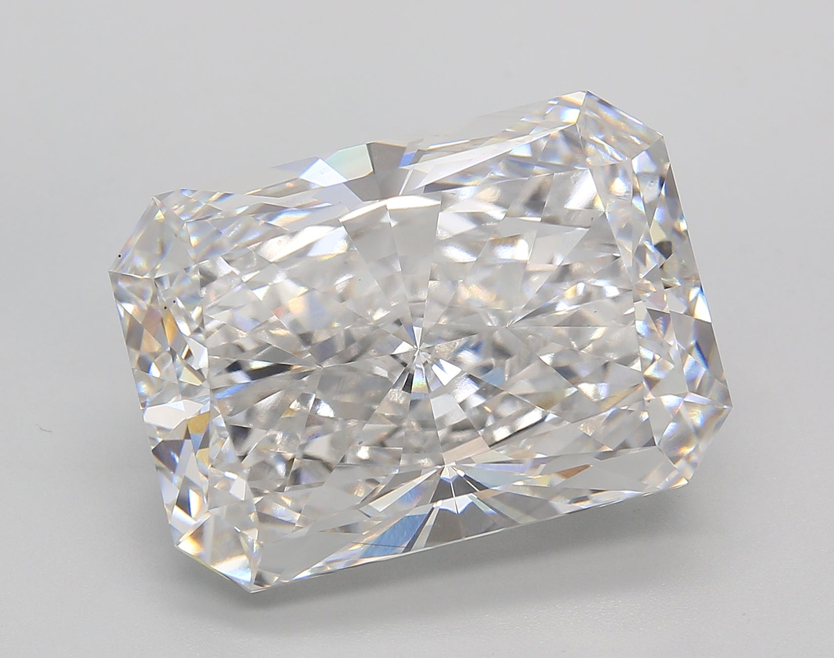 15.51 Carat Radiant Shaped, Ideal Cut, F Color, VS1 Clarity, IGI Certified Lab Grown Diamond