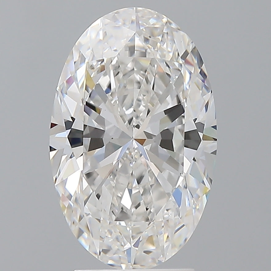 3.59 Carat Oval Shaped, Ideal Cut, E Color, VVS2 Clarity, IGI Certified Lab Grown Diamond