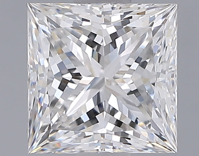 1.54 Carat Princess Shaped, Ideal Cut, F Color, VVS2 Clarity, IGI Certified Lab Grown Diamond