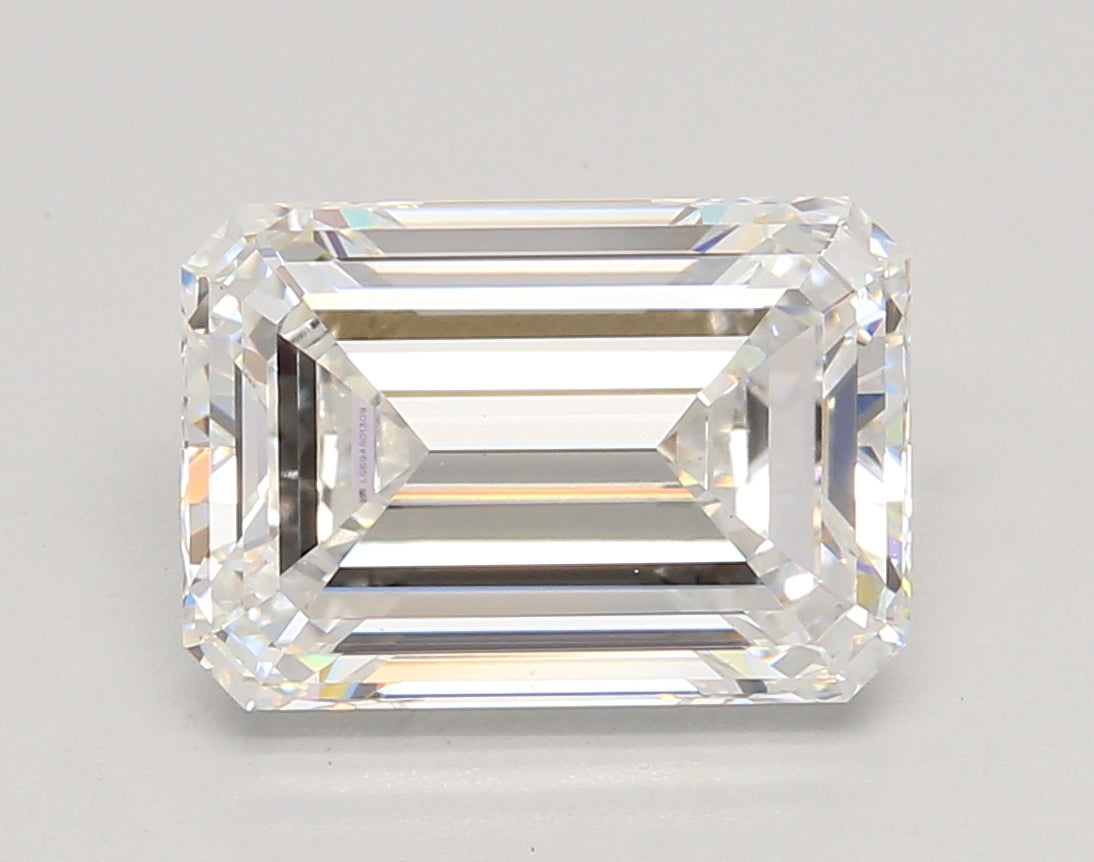 4.40 Carat Emerald Shaped, Ideal Cut, E Color, VS1 Clarity, IGI Certified Lab Grown Diamond