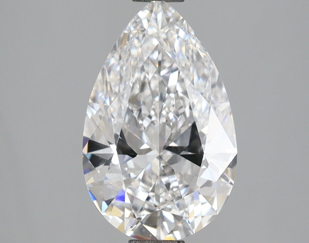 2.03 Carat Pear Shaped, Excellent Cut, D Color, VVS2 Clarity, IGI Certified Lab Grown Diamond