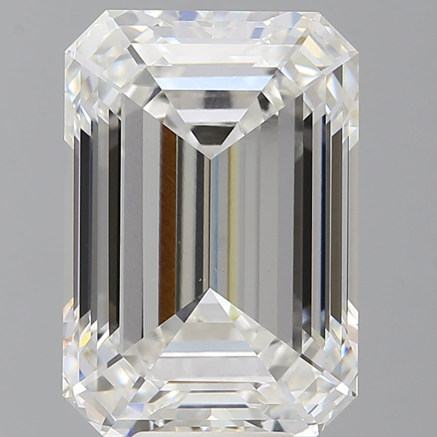 10.09 Carat Emerald Shaped, Ideal Cut, F Color, VS1 Clarity, IGI Certified Lab Grown Diamond