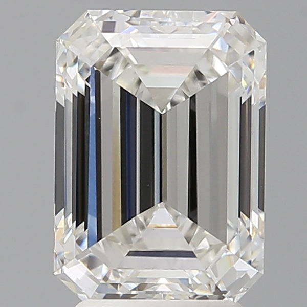 3.52 Carat Emerald Shaped, Ideal Cut, F Color, VVS2 Clarity, IGI Certified Lab Grown Diamond
