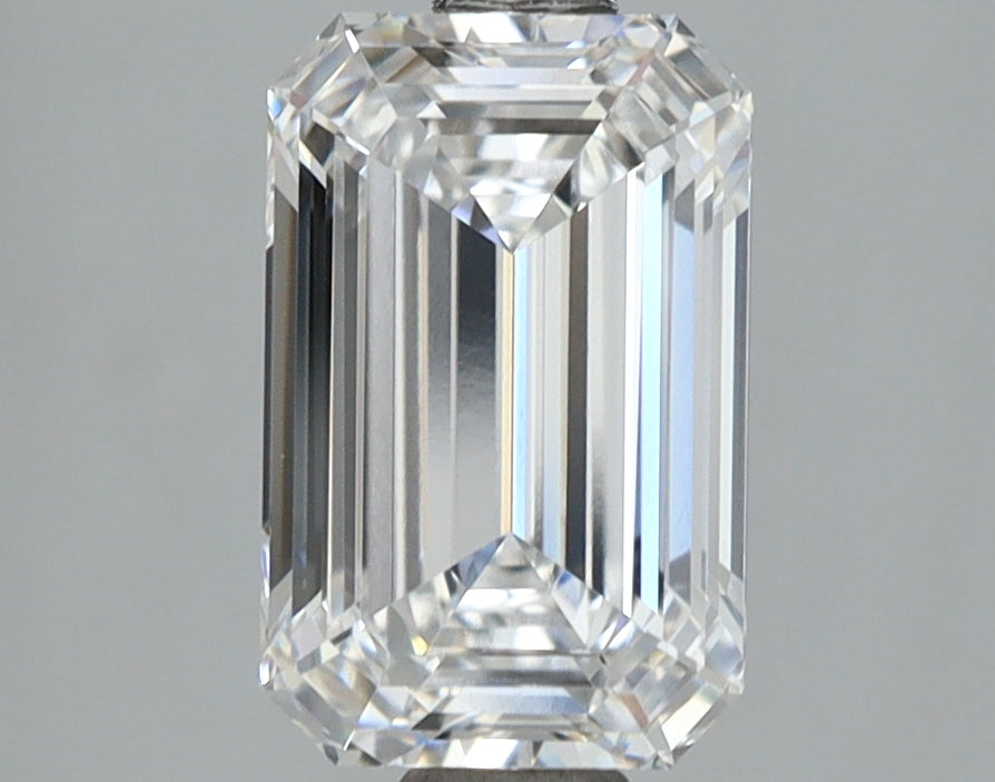 2.07 Carat Emerald Shaped, Ideal Cut, D Color, VVS1 Clarity, IGI Certified Lab Grown Diamond