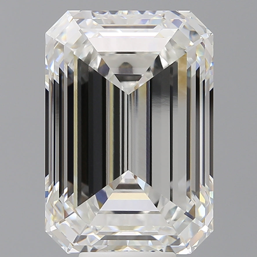 10.58 Carat Emerald Shaped, Ideal Cut, F Color, VVS2 Clarity, IGI Certified Lab Grown Diamond
