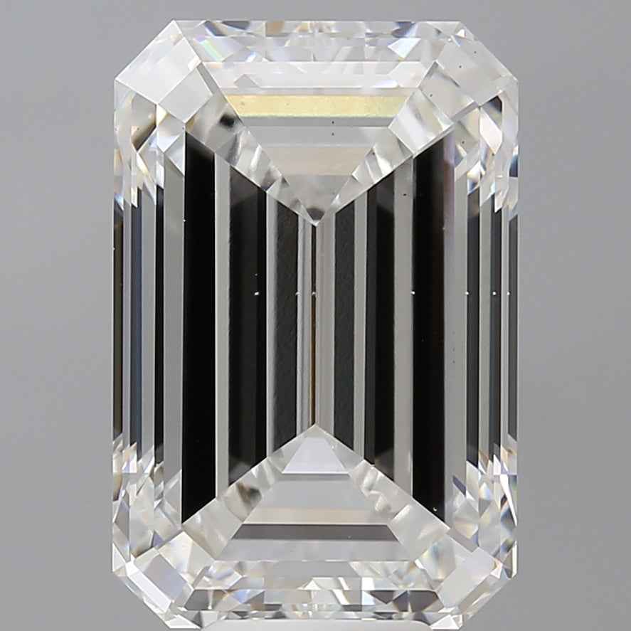 10.05 Carat Emerald Shaped, Ideal Cut, F Color, VS2 Clarity, IGI Certified Lab Grown Diamond