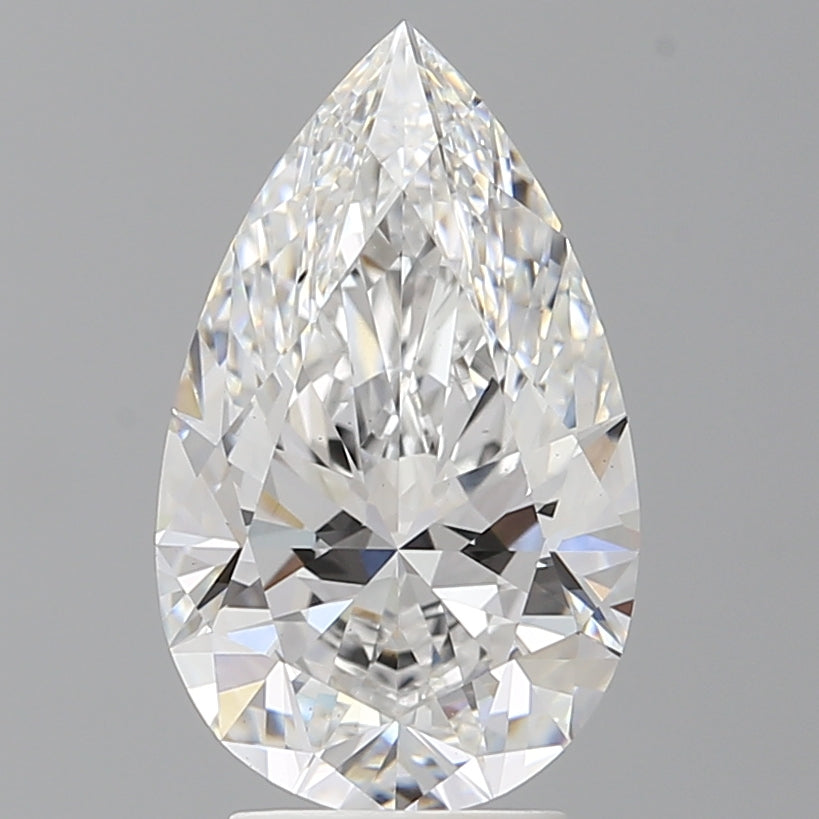 3.58 Carat Pear Shaped, Ideal Cut, E Color, VS1 Clarity, IGI Certified Lab Grown Diamond