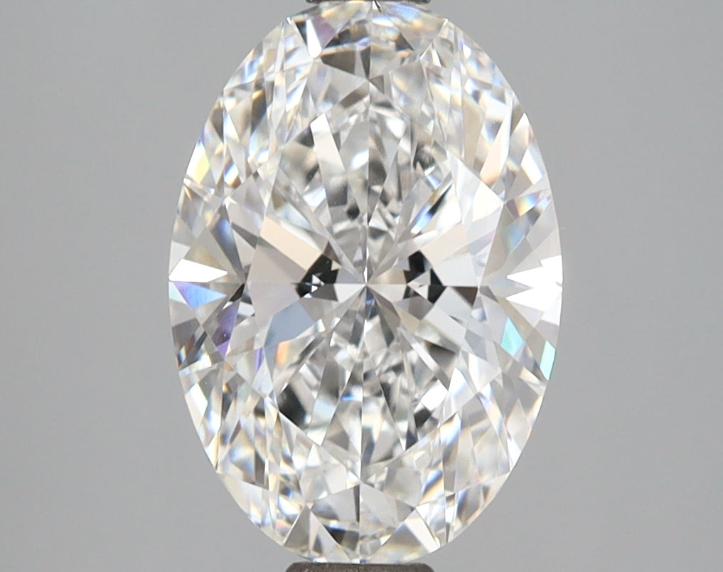 2.54 Carat Oval Shaped, Ideal Cut, E Color, VVS2 Clarity, IGI Certified Lab Grown Diamond