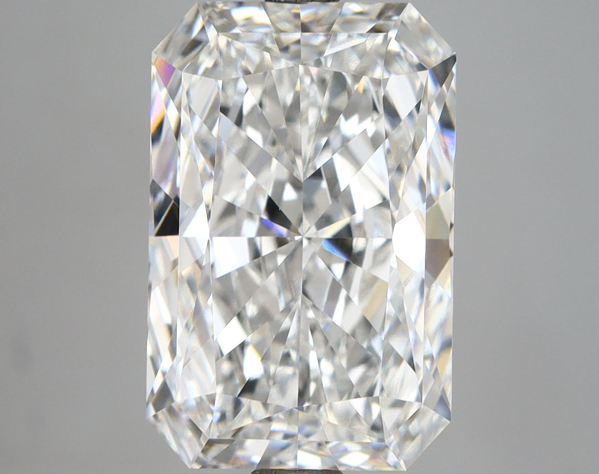 6.58 Carat Radiant Shaped, Ideal Cut, E Color, VVS2 Clarity, IGI Certified Lab Grown Diamond