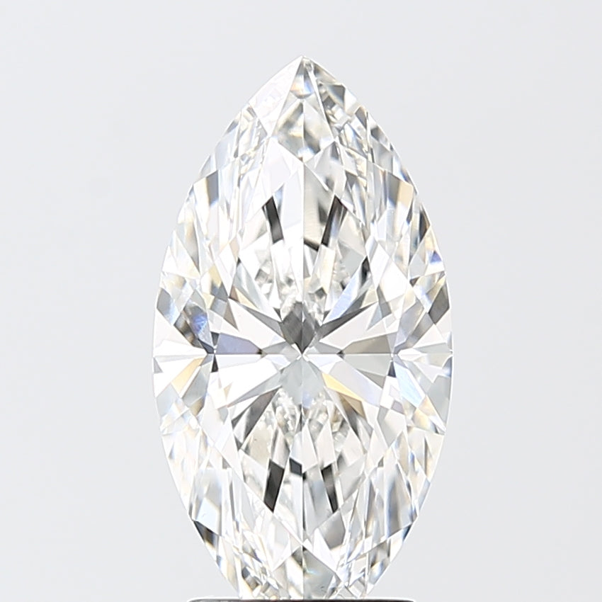 3.09 Carat Marquise Shaped, Ideal Cut, F Color, VS1 Clarity, IGI Certified Lab Grown Diamond