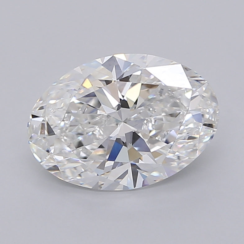 2.40 Carat Oval Shaped, Ideal Cut, E Color, VVS2 Clarity, IGI Certified Lab Grown Diamond