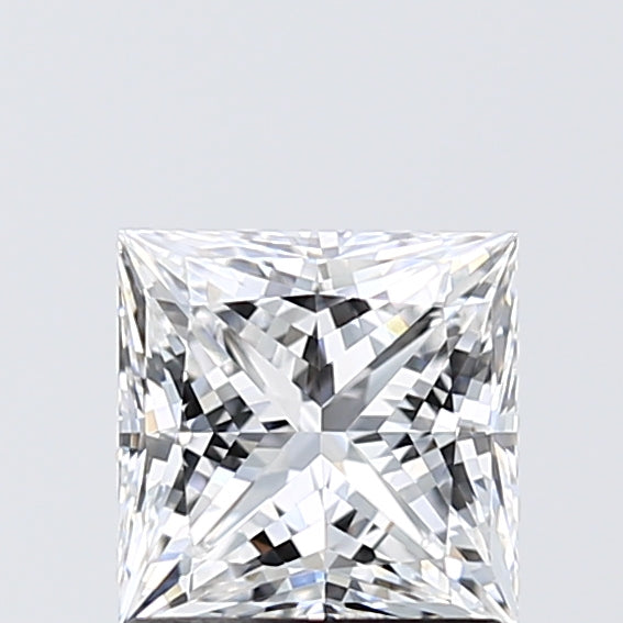 1.50 Carat Princess Shaped, Ideal Cut, E Color, VVS2 Clarity, IGI Certified Lab Grown Diamond