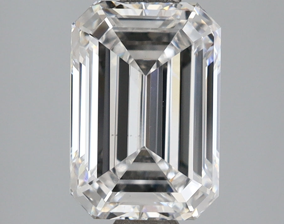 2.57 Carat Emerald Shaped, Ideal Cut, D Color, VS1 Clarity, IGI Certified Lab Grown Diamond
