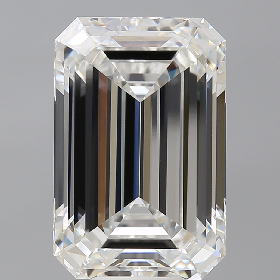 10.03 Carat Emerald Shaped, Ideal Cut, F Color, VVS2 Clarity, IGI Certified Lab Grown Diamond