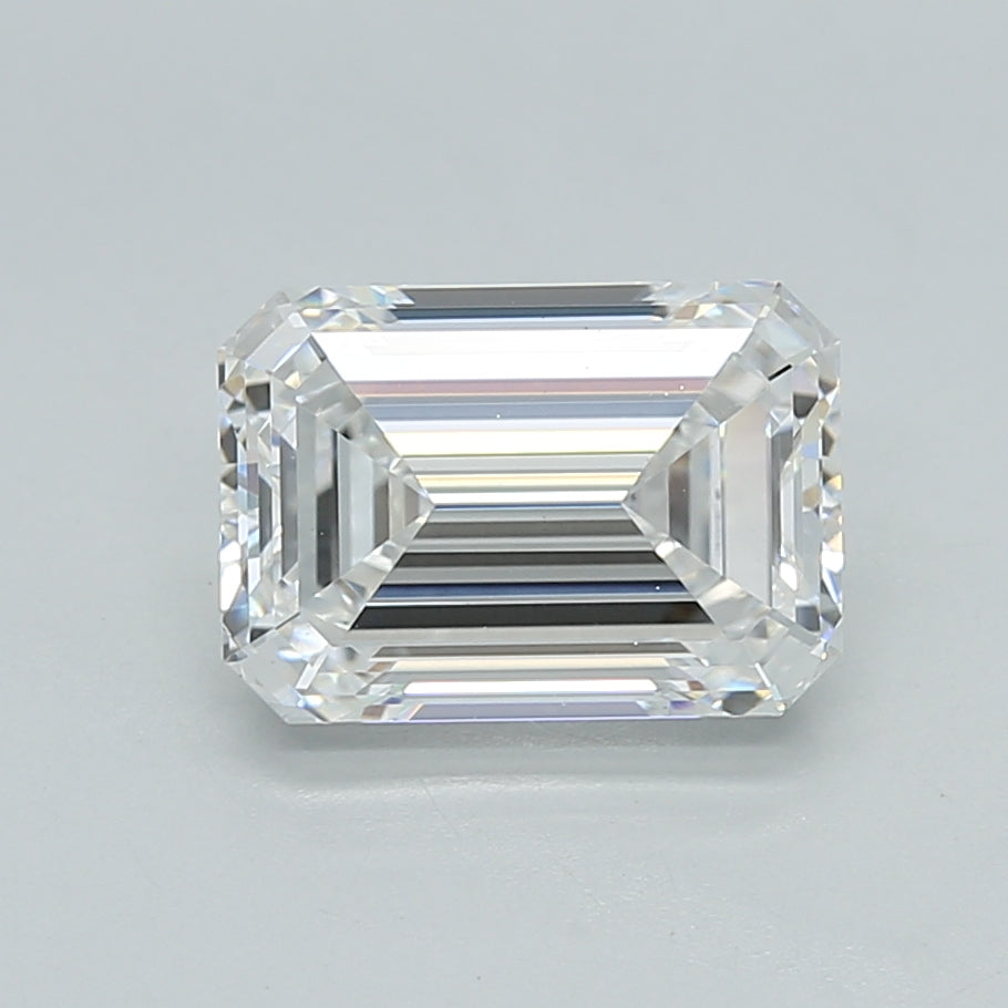 2.04 Carat Emerald Shaped, Ideal Cut, D Color, VS1 Clarity, IGI Certified Lab Grown Diamond