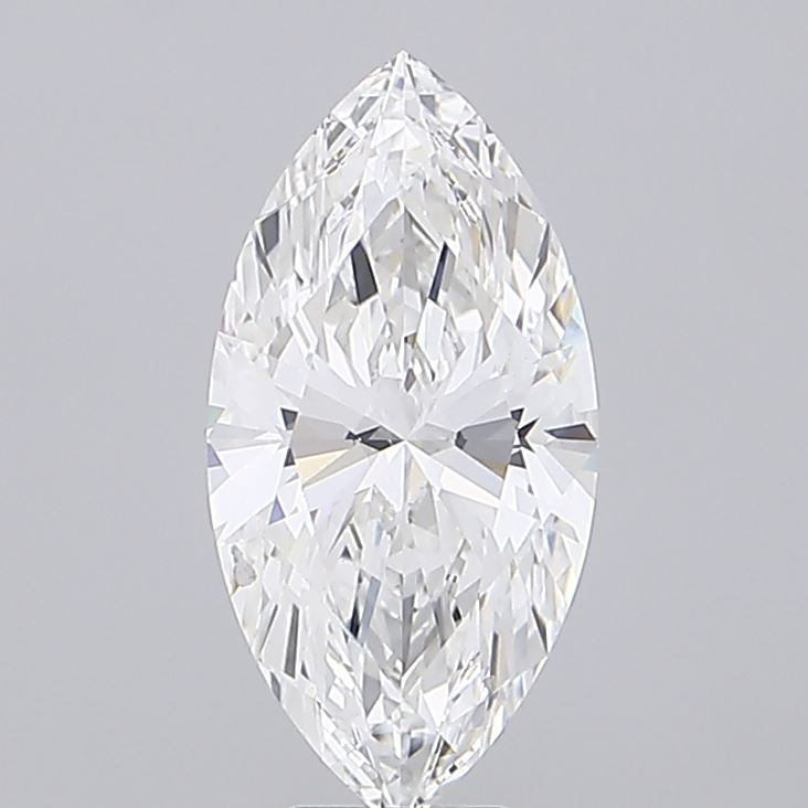 4.03 Carat Marquise Shaped, Ideal Cut, F Color, VVS2 Clarity, IGI Certified Lab Grown Diamond