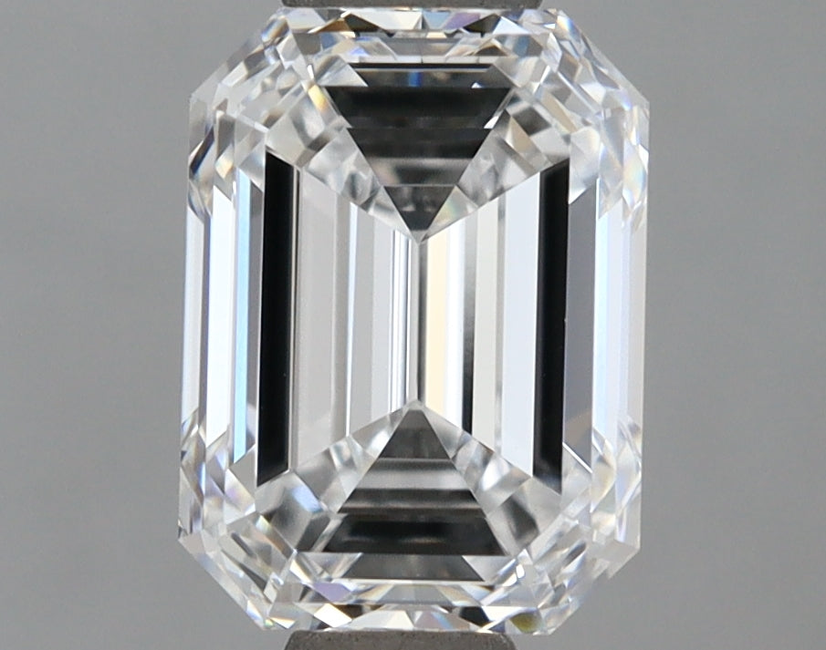 1.50 Carat Emerald Shaped, Ideal Cut, D Color, VVS1 Clarity, IGI Certified Lab Grown Diamond