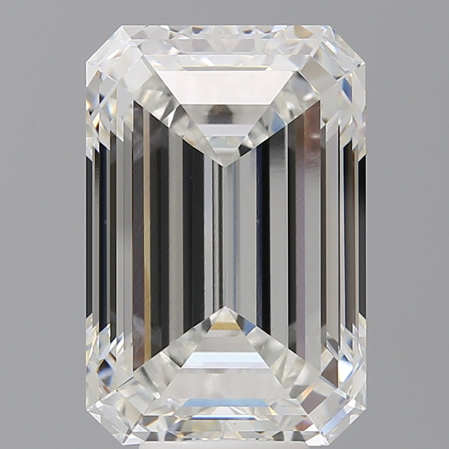 9.60 Carat Emerald Shaped, Ideal Cut, F Color, VVS2 Clarity, IGI Certified Lab Grown Diamond
