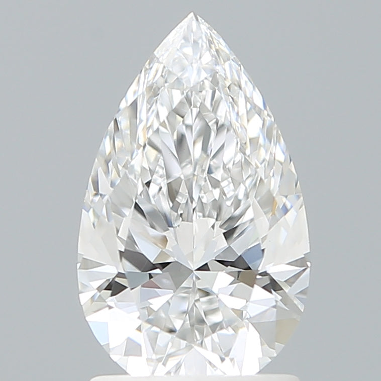 1.59 Carat Pear Shaped, Ideal Cut, D Color, VVS2 Clarity, IGI Certified Lab Grown Diamond