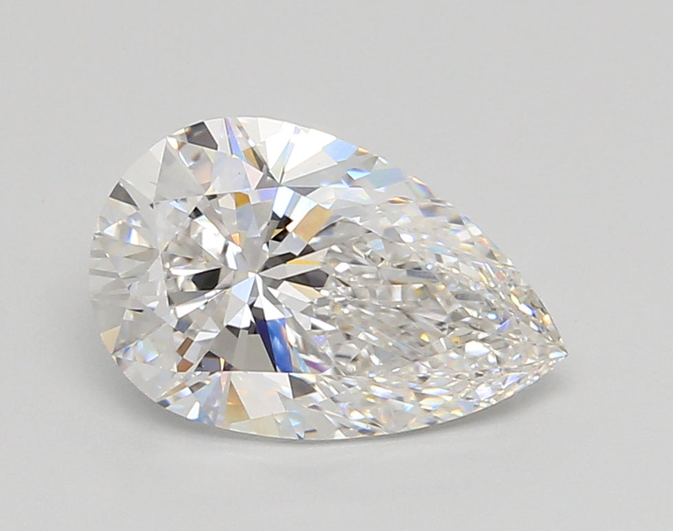 2.52 Carat Pear Shaped, Ideal Cut, E Color, VVS2 Clarity, IGI Certified Lab Grown Diamond