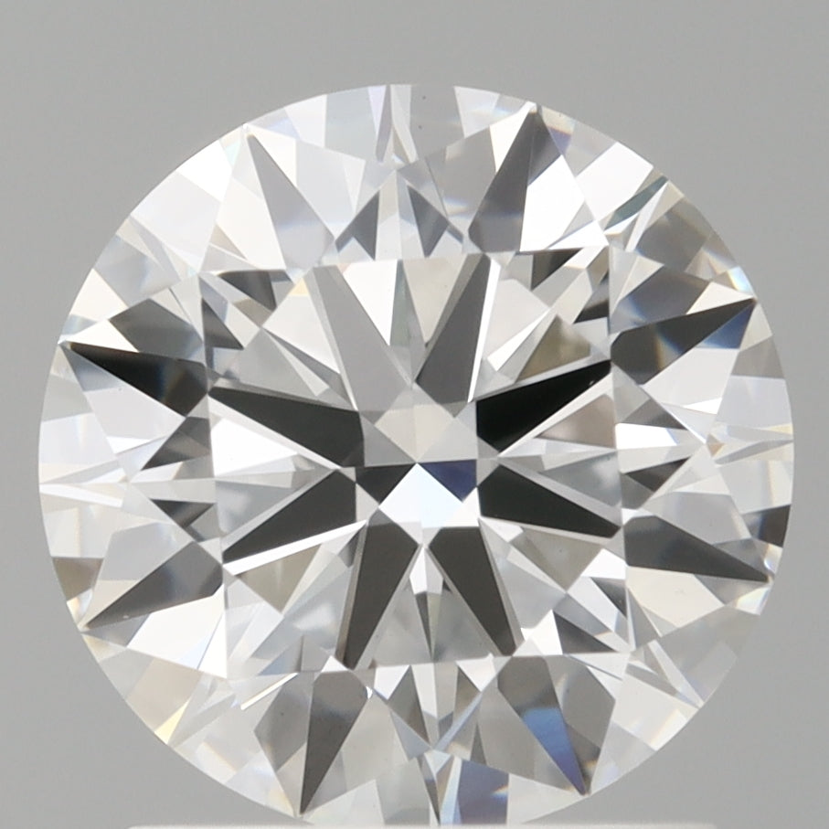1.57 Carat Round Shaped, Ideal Cut, D Color, VVS2 Clarity, IGI Certified Lab Grown Diamond