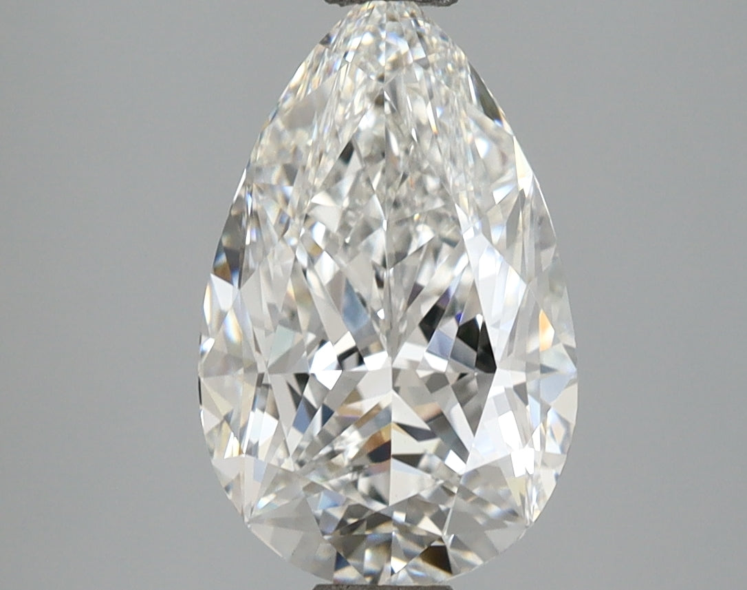 2.88 Carat Pear Shaped, Excellent Cut, E Color, VVS2 Clarity, IGI Certified Lab Grown Diamond