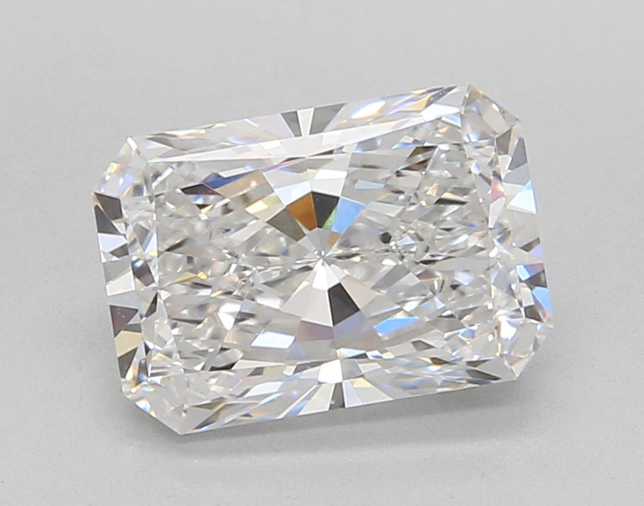 3.05 Carat Radiant Shaped, Ideal Cut, E Color, VVS2 Clarity, IGI Certified Lab Grown Diamond