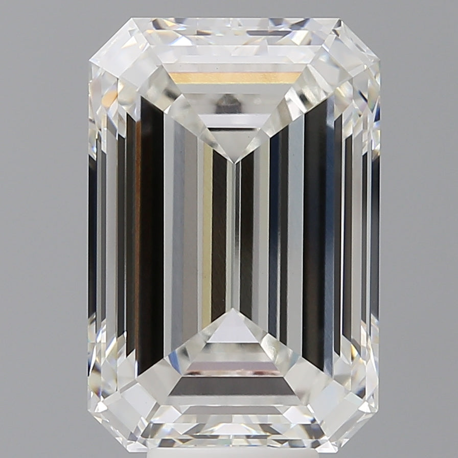 10.08 Carat Emerald Shaped, Ideal Cut, F Color, VVS2 Clarity, IGI Certified Lab Grown Diamond
