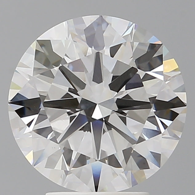 4.05 Carat Round Shaped, Excellent Cut, G Color, VVS2 Clarity, IGI Certified Lab Grown Diamond