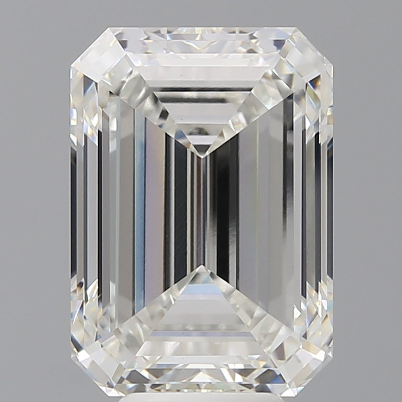 7.50 Carat Emerald Shaped, Ideal Cut, F Color, VVS2 Clarity, IGI Certified Lab Grown Diamond