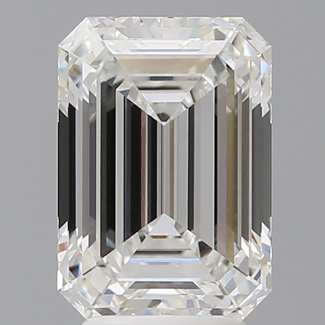 4.10 Carat Emerald Shaped, Ideal Cut, E Color, VVS2 Clarity, IGI Certified Lab Grown Diamond