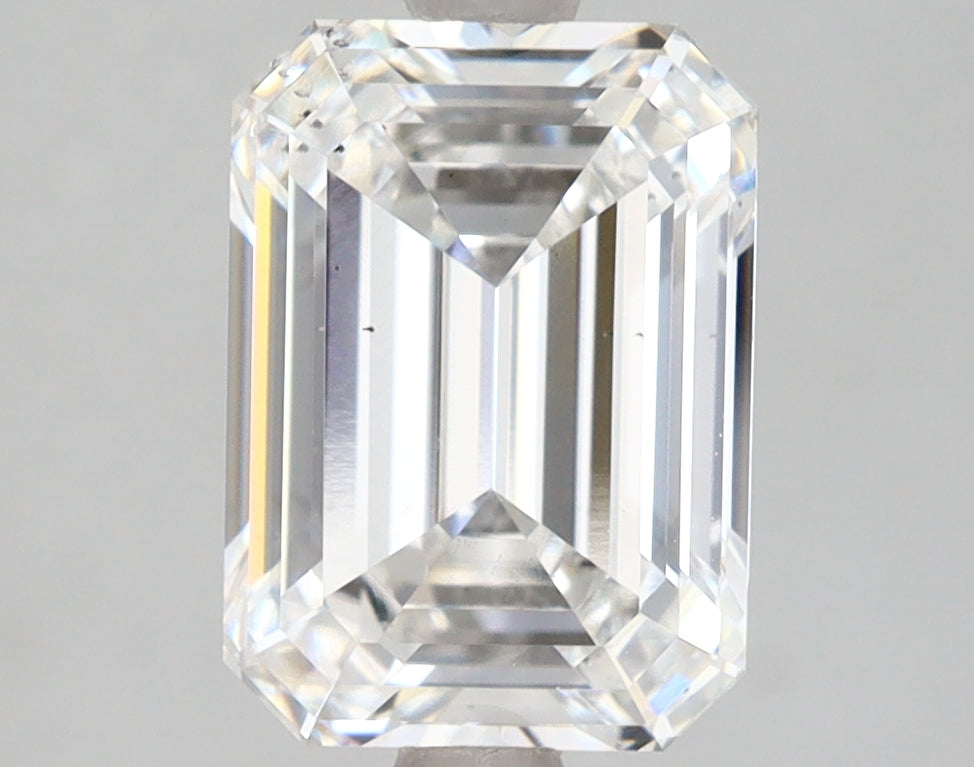 3.03 Carat Emerald Shaped, Ideal Cut, E Color, SI1 Clarity, IGI Certified Lab Grown Diamond