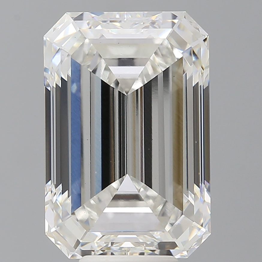 9.05 Carat Emerald Shaped, Ideal Cut, F Color, VS1 Clarity, IGI Certified Lab Grown Diamond