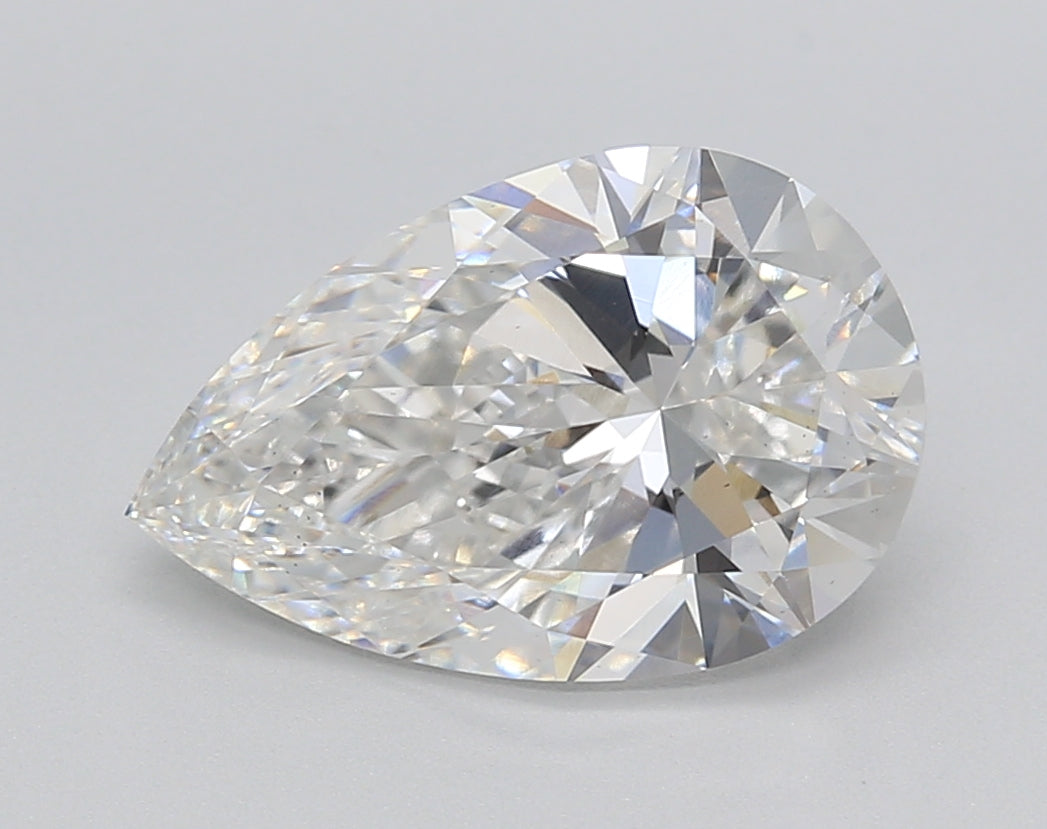3.01 Carat Pear Shaped, Ideal Cut, E Color, VS2 Clarity, IGI Certified Lab Grown Diamond