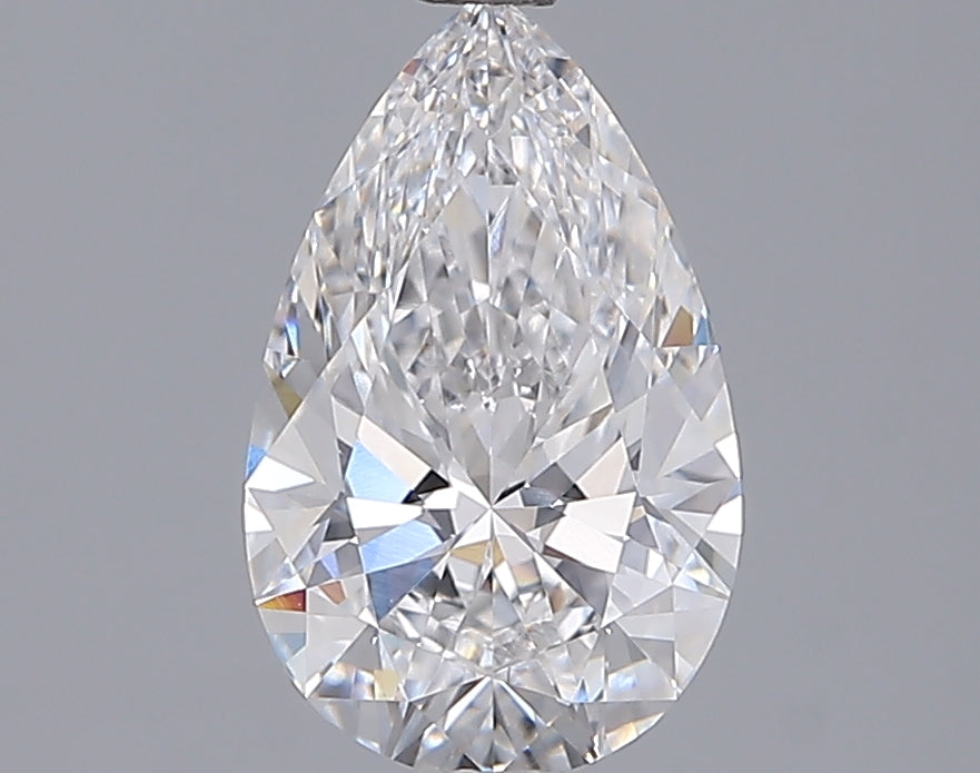 1.55 Carat Pear Shaped, Ideal Cut, D Color, VVS2 Clarity, IGI Certified Lab Grown Diamond