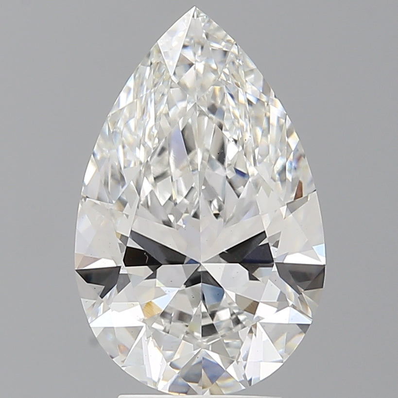 4.10 Carat Pear Shaped, Ideal Cut, E Color, VS2 Clarity, IGI Certified Lab Grown Diamond