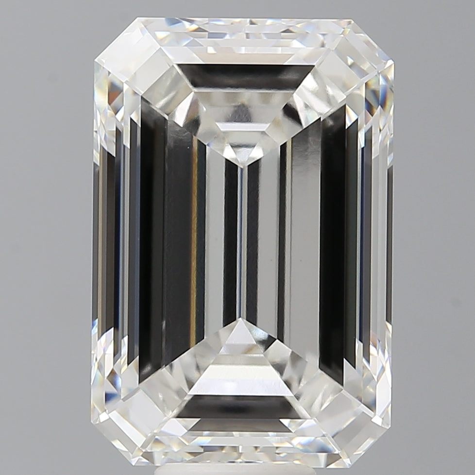 12.52 Carat Emerald Shaped, Ideal Cut, F Color, VVS2 Clarity, IGI Certified Lab Grown Diamond