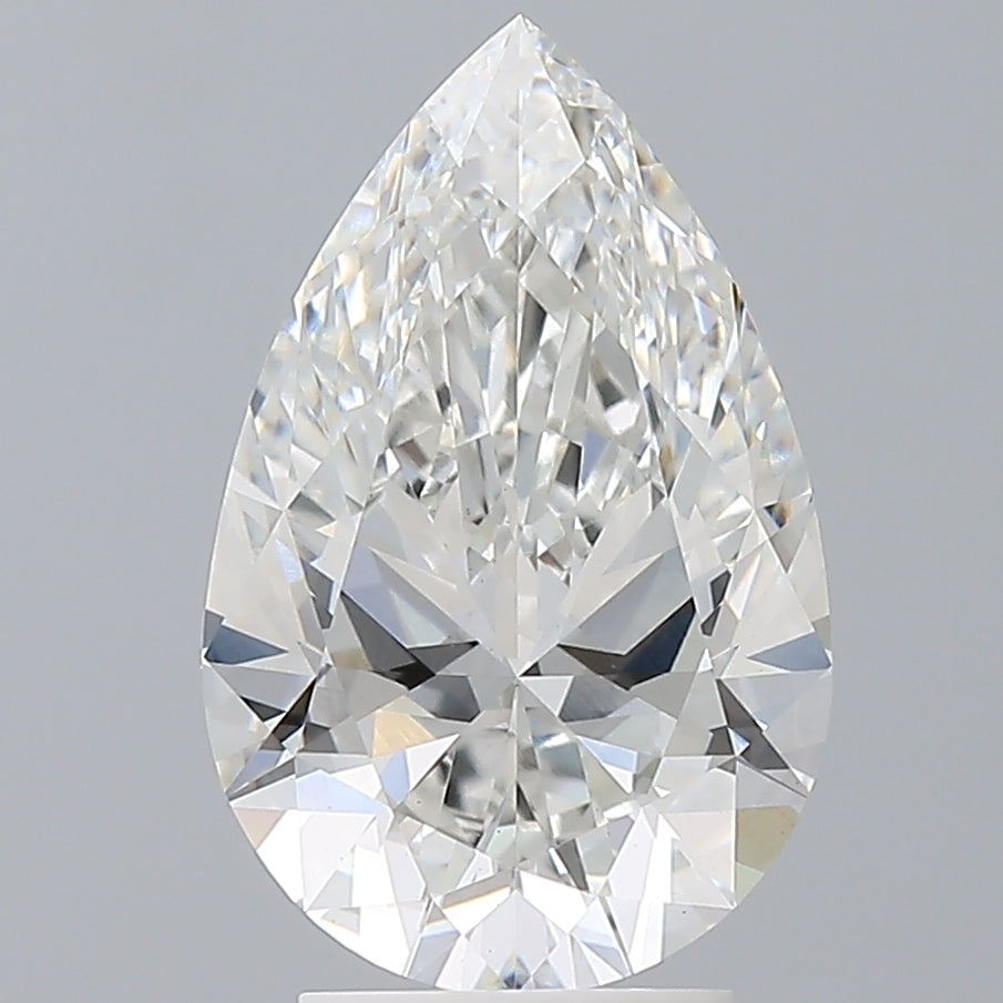 3.55 Carat Pear Shaped, Ideal Cut, F Color, VS1 Clarity, IGI Certified Lab Grown Diamond