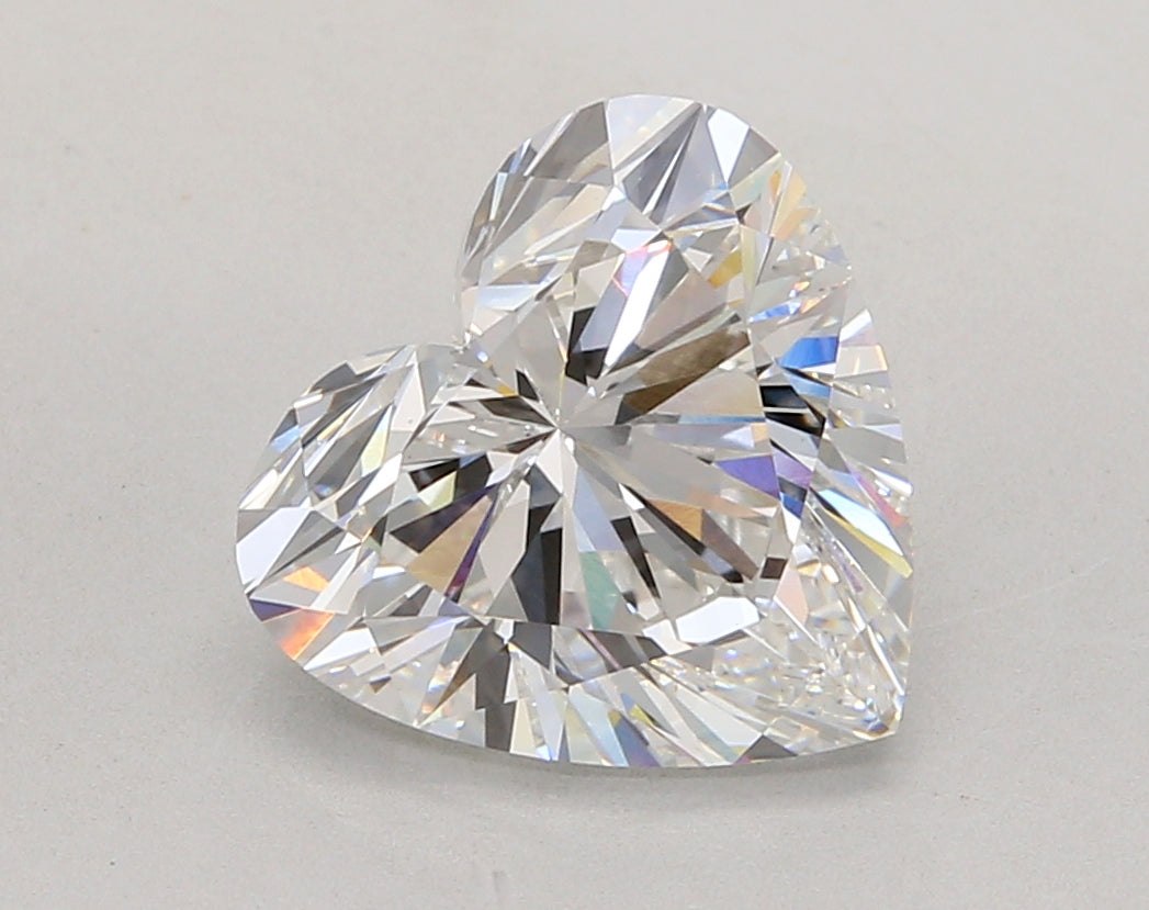 4.07 Carat Heart Shaped, Ideal Cut, E Color, VVS2 Clarity, IGI Certified Lab Grown Diamond