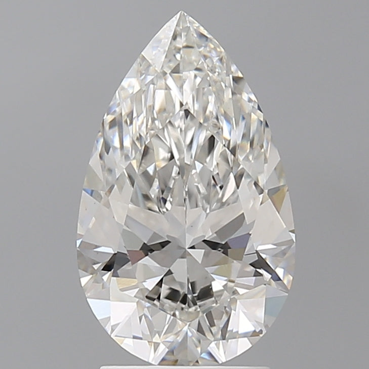 2.60 Carat Pear Shaped, Ideal Cut, F Color, VS1 Clarity, IGI Certified Lab Grown Diamond