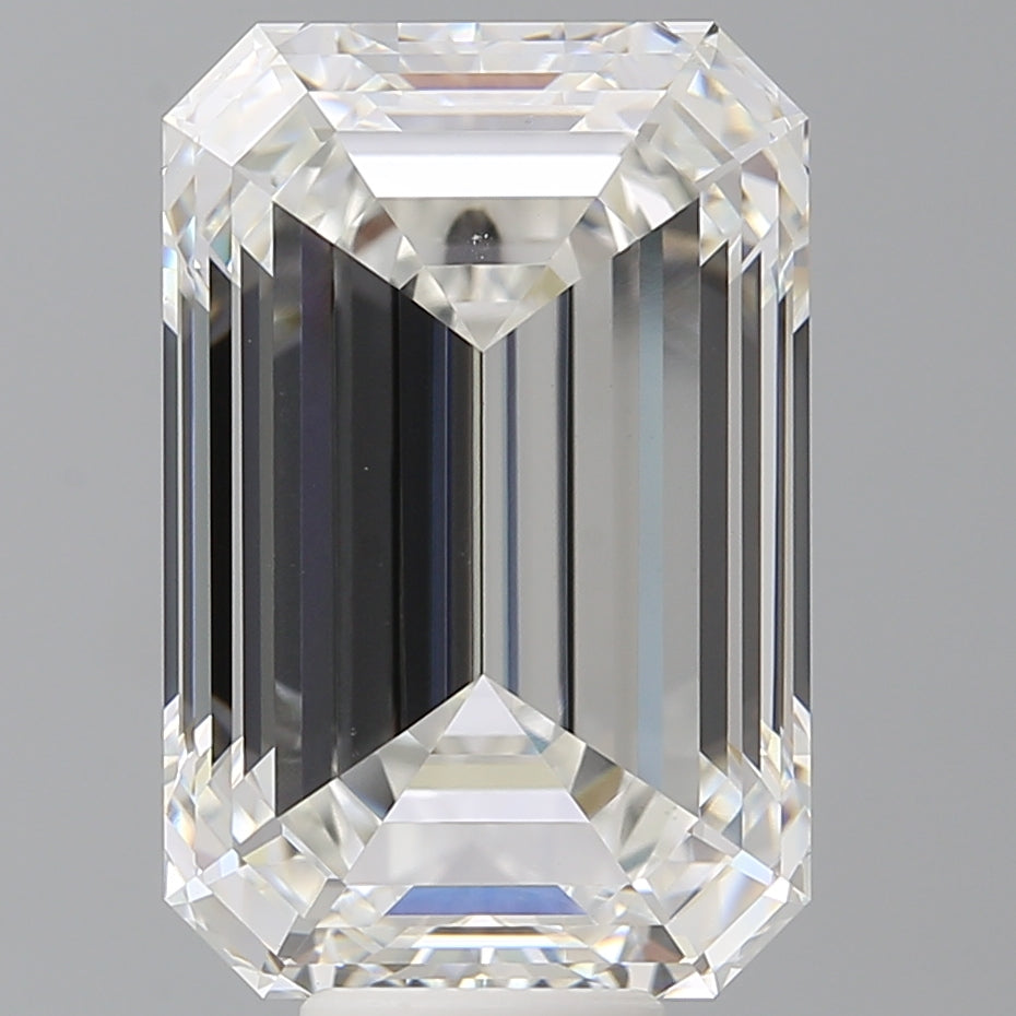 11.51 Carat Emerald Shaped, Ideal Cut, F Color, VVS2 Clarity, IGI Certified Lab Grown Diamond